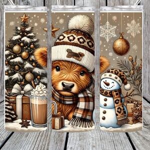 Christmas cow tumbler